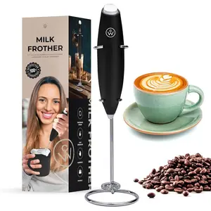 |  electric milk frother with stand | Milk frother handheld drink mixer and matcha whisk|  INCLUDED! drink mixer handheld | Hand frother, electric stirrer coffee mixer wand