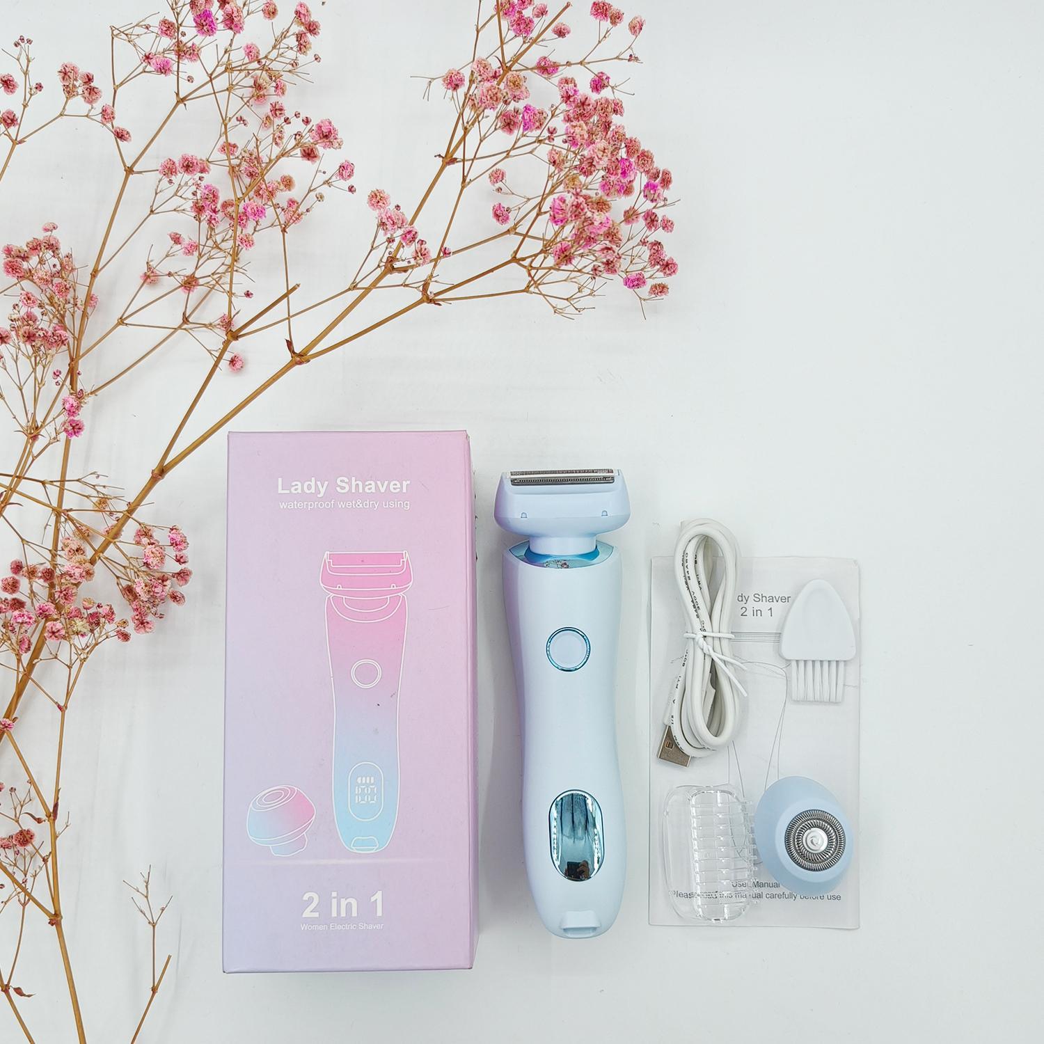 2 in 1 Electric Hair Removal Instrument, Waterproof Hair Removal Razor, Bikini Leg and Underarm Hair Removal Tool, Personal Care Appliances for Women, Valentine's Day Gift