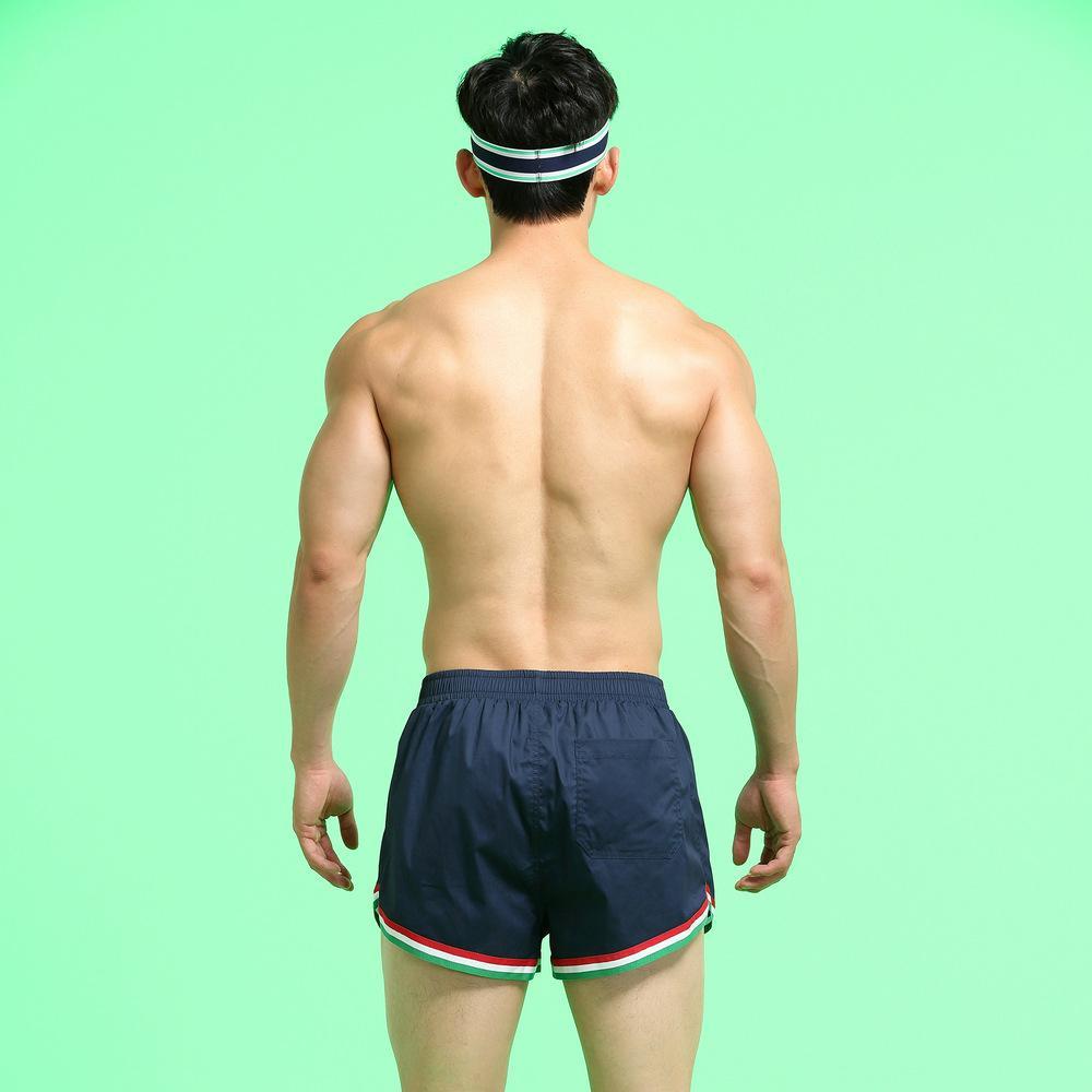 Tauwell Mens Sports Shorts Trendy Comfortable Youth Casual Three-Point Pants Polyester Fabric  - Menswear Trouser Elastic