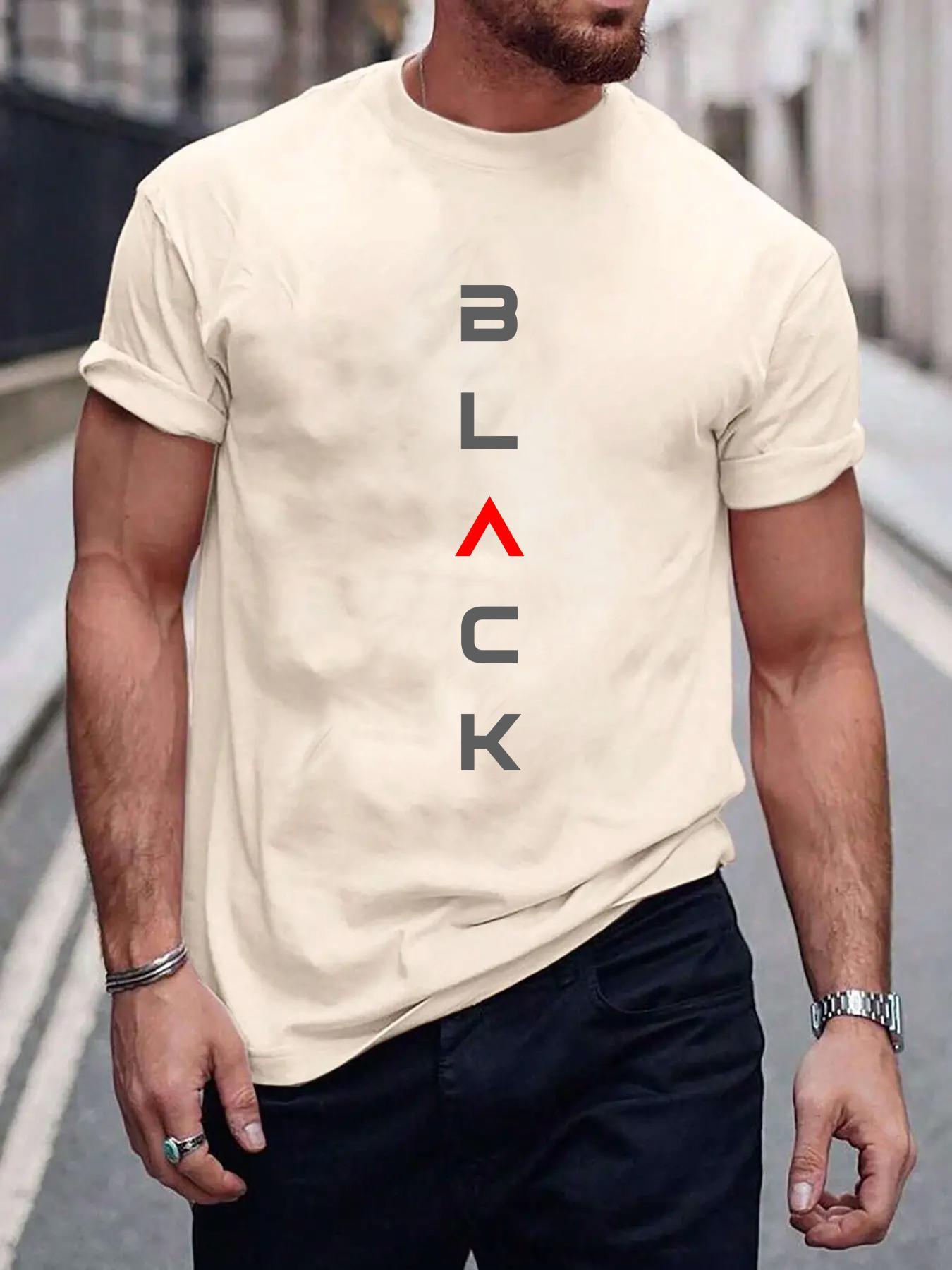 Men's Regular Fit Letter Print Round Neck Sleep Tee, Casual Soft Comfortable Knitted Short Sleeve T-Shirt For Daily Wear, Mens Sleepwear & Loungewear