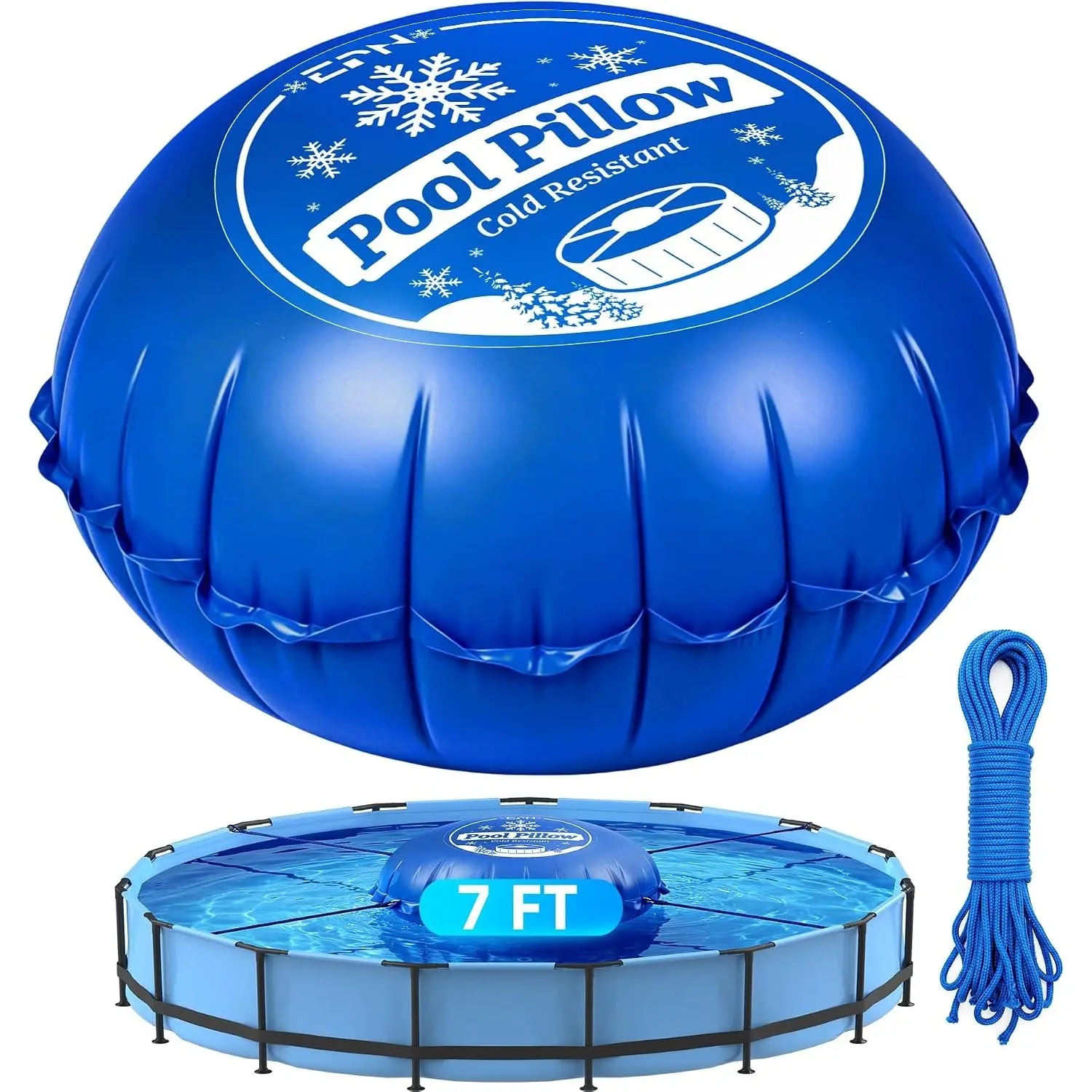 6 Ft Round Pool Pillow for Above Ground Pools, Cold-Resistant Pillow