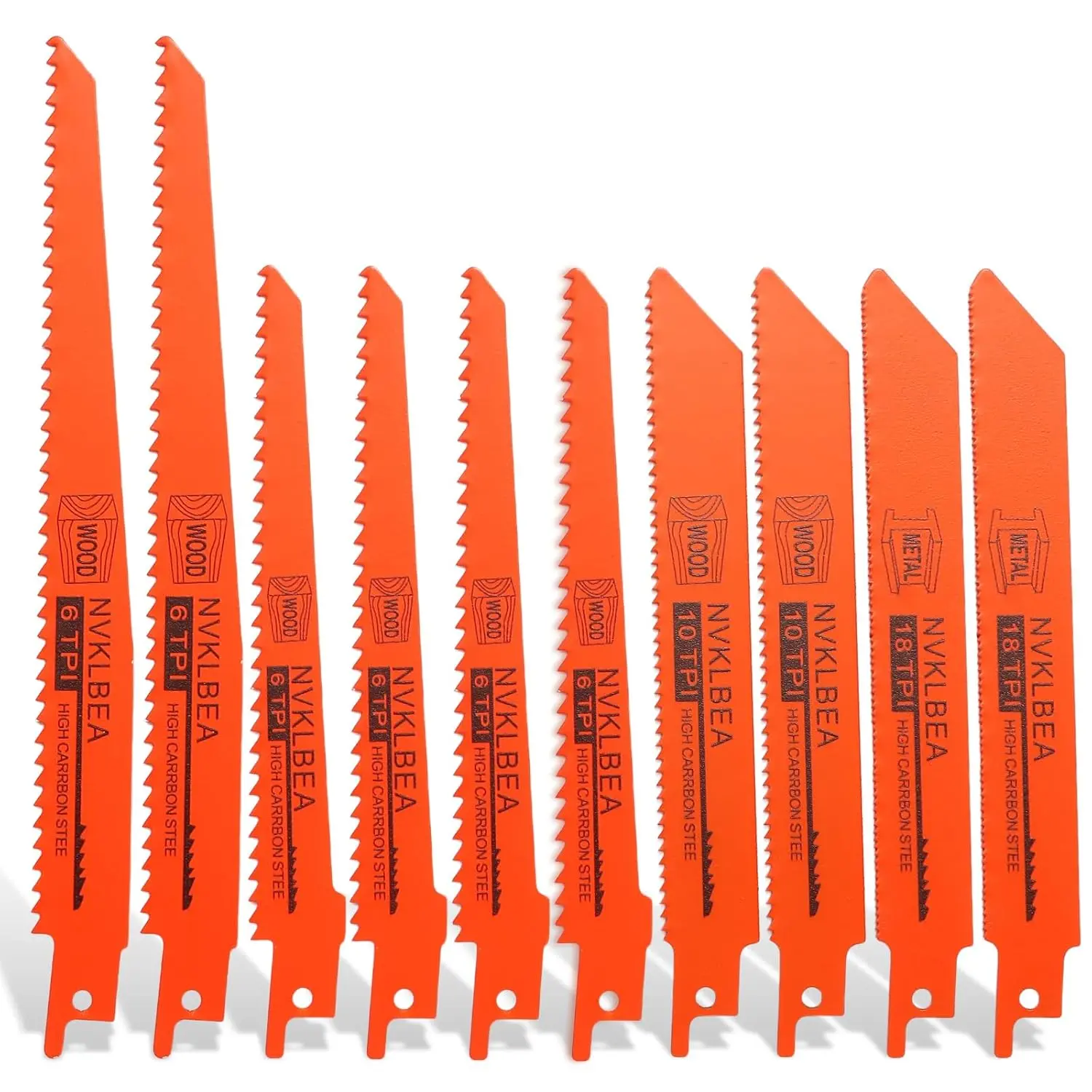 Reciprocating Saw Blades 10 Pack, Wood Cutting Sawzall Blades |   saw blades for wood reciprocating saw blades wood