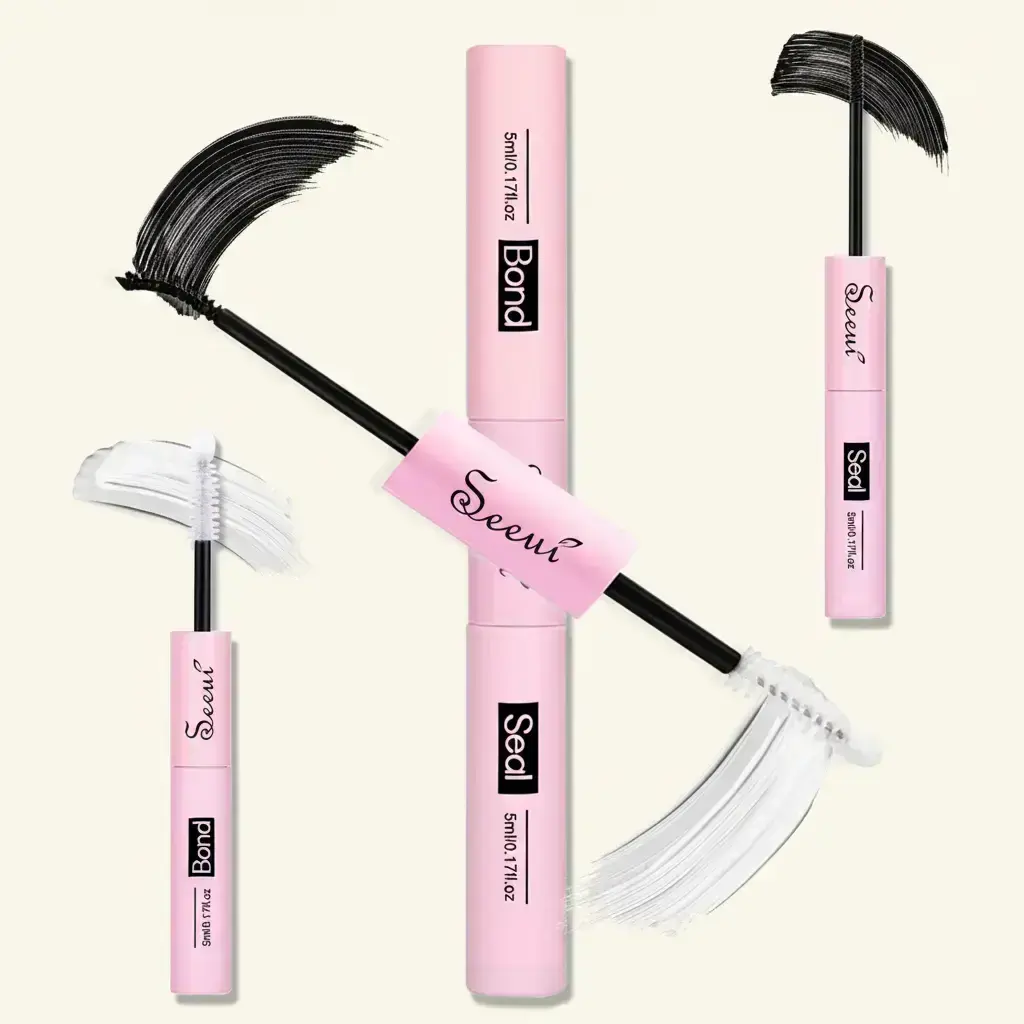 SEEUI Lashes Bond and Seal, Waterproof 10 mL Eyelash Glue Extension False Eyelash Adhesive 2-in-1 Long-Lasting Lash Adhesive, DIY Eyelash Extension for Beginners, Multiple Sets, Large Capacity #GLOBAL PICKS