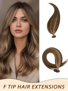 50pcs Human Hair Extensions Flat Tip Hair Extensions 12-22inch Straight Human Hair Keratin Extensions Invisible F tip Invisible High Quality Natural Looking For Thin Hair wedding Daily Used for Party Real Human Hair Straight Concert