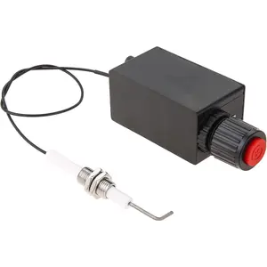Igniter Push Button Ignition Kit for Fire Pit Gas Burner Grill Igniter Replacement with 11.8inch(300mm) Electrode Ignition Cable Wire for Outdoor BBQ Gas Patio Heater AA Electronic Battery