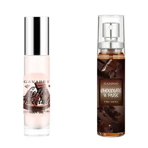 10ML Coffee Chocolate Roller + 20ML Chocolate Musk Spray, Perfect for Chocolate Lovers, Lightweight Roller + Large Capacity Spray