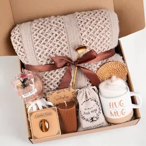 Get Well Soon  Baskets for Women, Earth Tone Self Care Package Box After  Thinking of You Feel  Gifts, Sympathy  Basket for Loss of Loved , Inspirational Gifts for