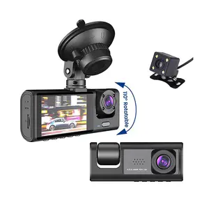 Best Selling Dash Cam 3 Channels 1080p Hd Front Rear and Inner Camera Car Video Recorder Dvr Black Box Driving Record
