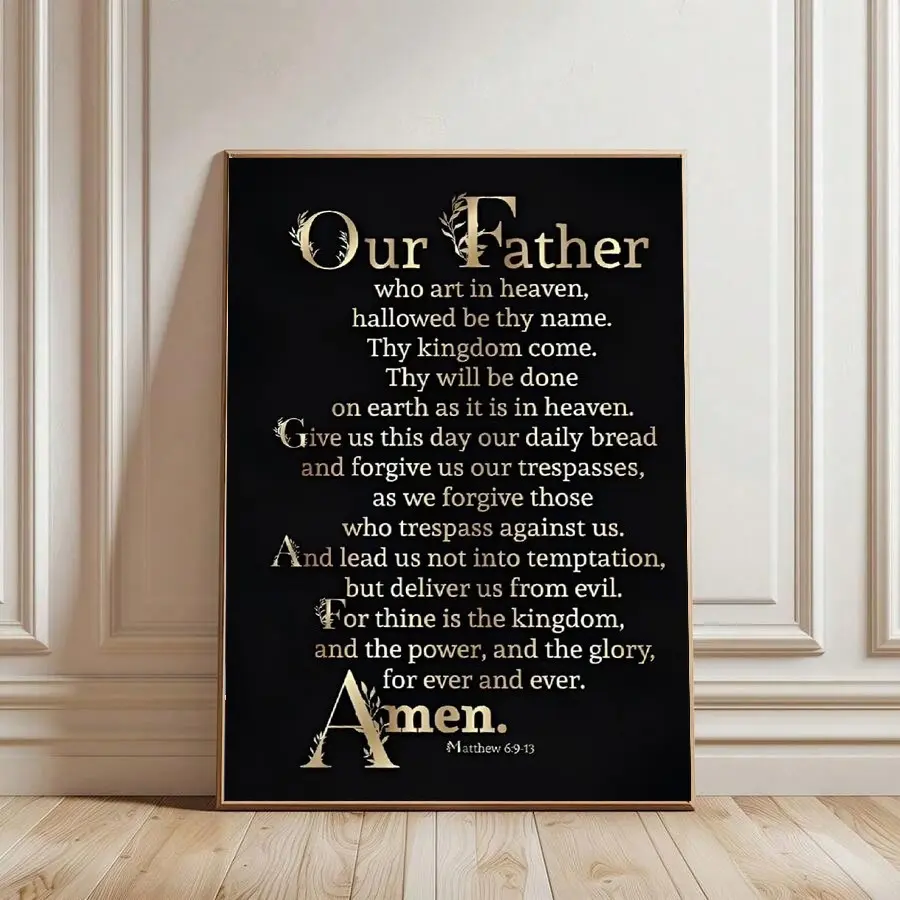1pc, Christian Scripture Decorative Painting, God Father Son Holy Spirit Posters and Prints, Fathers Day Canvas Painting, for Living Room, Office, Bedroom, Bar, Wall Decor, Wall Art, No Frame