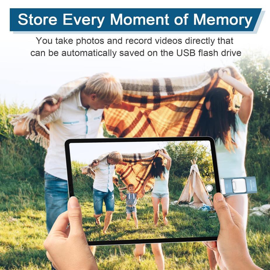 3 in 1 USB Flash Drive, 1 Count High Speed USB 3.0 Memory Storage, OTG Thumb Drive for Smart Phones, PC and More Devices, Portable Flash Drives