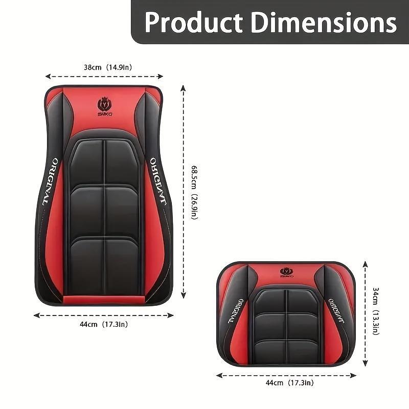 Car Floor Mat, Durable Anti-slip Car Floor Mat, 4 Counts/set Easy Cleaning Car Interior Accessories for Men & Women, Universal Car Accessories