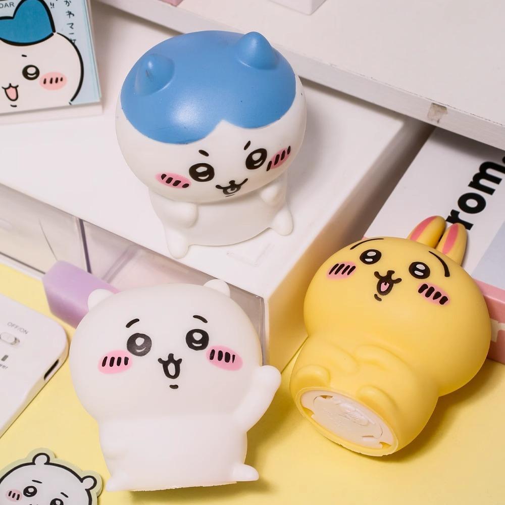Cute Chikawa Kawaii Bedroom Desktop Decoration Hachiware Usagi Cartoon Vinyl Doll Night Light Luminous Toy Surprise Girl Gifts