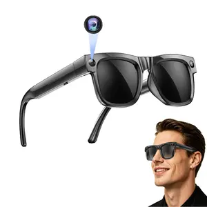 AI Glasses with 8MP Camera, Anti-Shake Video Recording Smart Glasses, 4GB Memory Build-in (No TF Card Need), 290Mah Battery, AI Multi Languages Translation ,Bluetooth Calling ,HiFi Audio, Music Control.