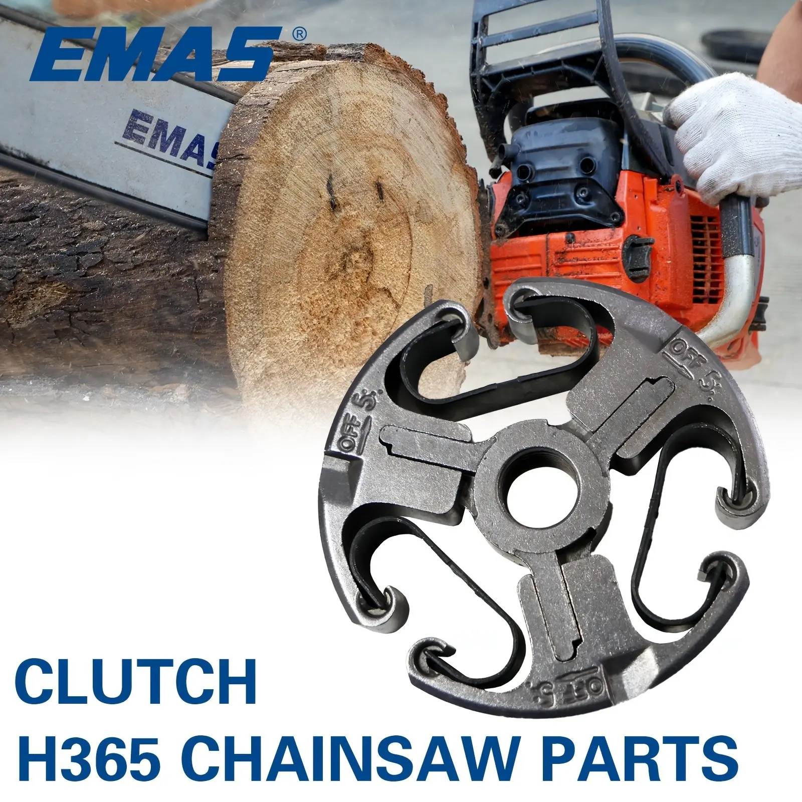 Emas Clutch Assembly for Eh365/eh372/eh372xp Gasoline Chainsaw, Durable Material, High-Performance Chainsaw Parts, Reliable Replacement