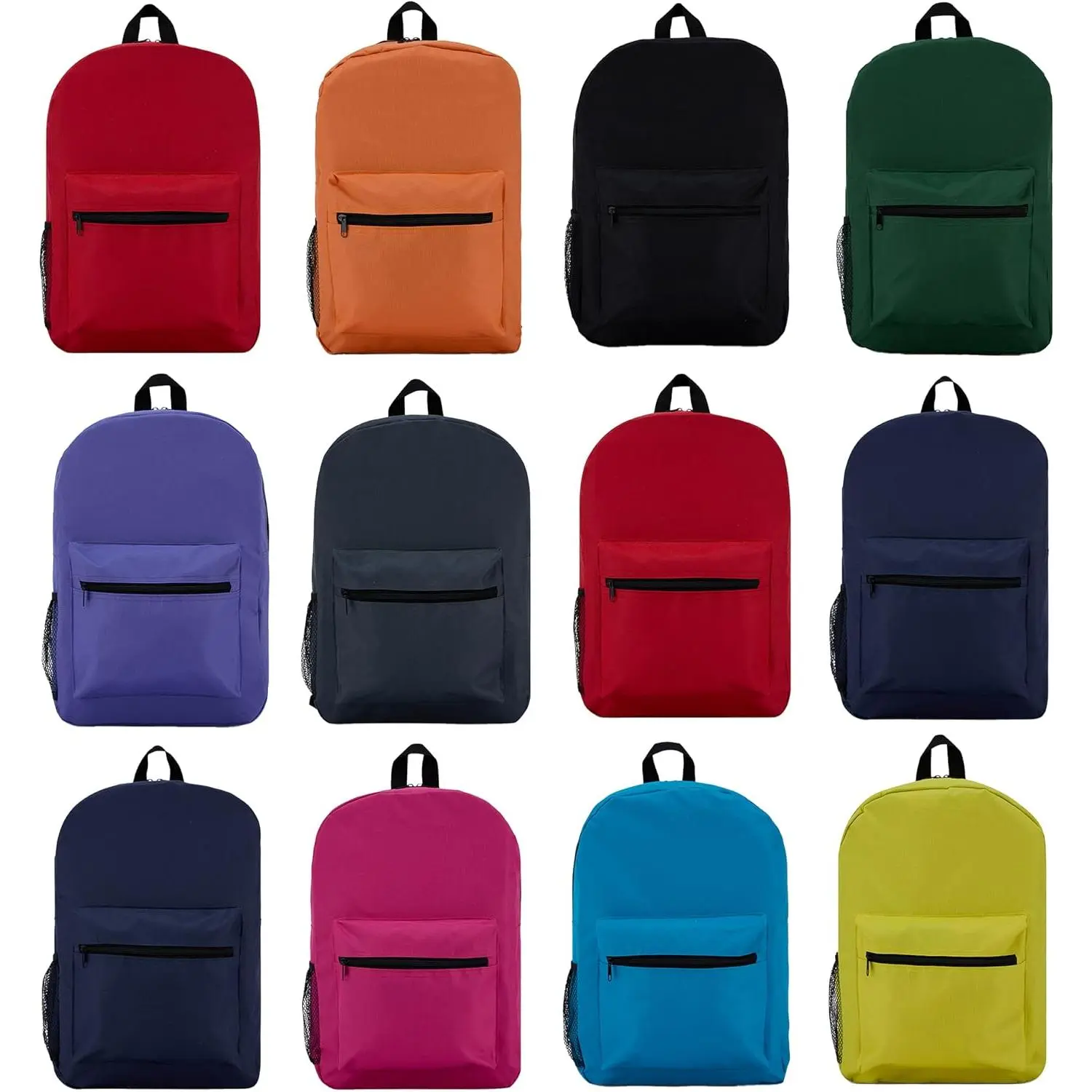 12 Pack 17 Inch Wholesale 's School Backpack, Bulk Water Resistant Knapsacks For School   (12 Pack Backpack )