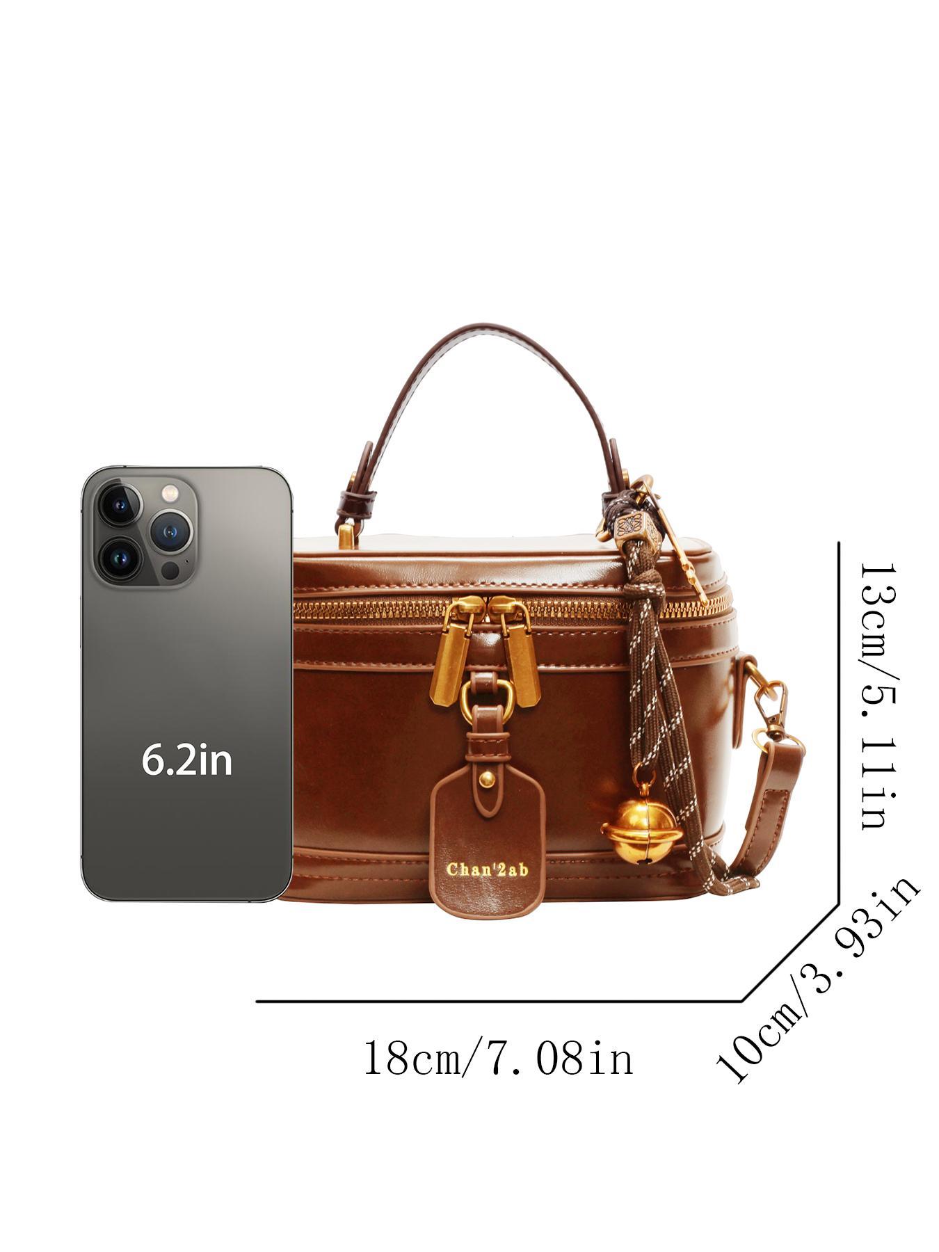 Women's Elegant Minimalist Handbag, Fashionable Retro Simple Style Crossbody Bag with Charm, Casual Trendy Versatile High-quality Daily Commuting Bag, Sling Purse, Casual Shoulder Bag