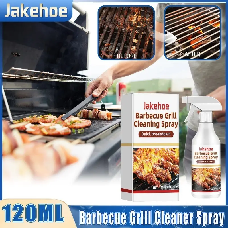 Grill Cleaning Spray For Degreasing And Cleaning Grill Grates Removes Grease Cleans Burnt-On Food Barbecue Cleaning Spray