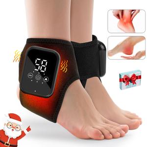 electric heated foot massager, wireless ankle heating pad, portable foot warmer, rechargeable foot spa tool for men and women