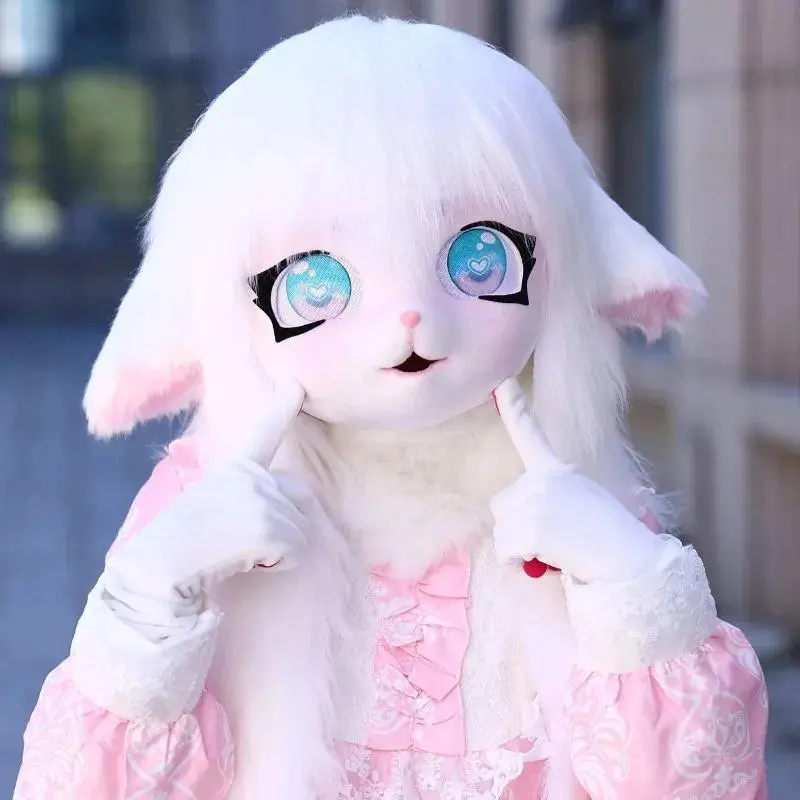 Fursuit Head Kigurumi Kig Furry Mask Cosplay Costume Paw Tail Comiket Furry Headbase Rabbit Doll Animal Cosplay Costume Kid Gift