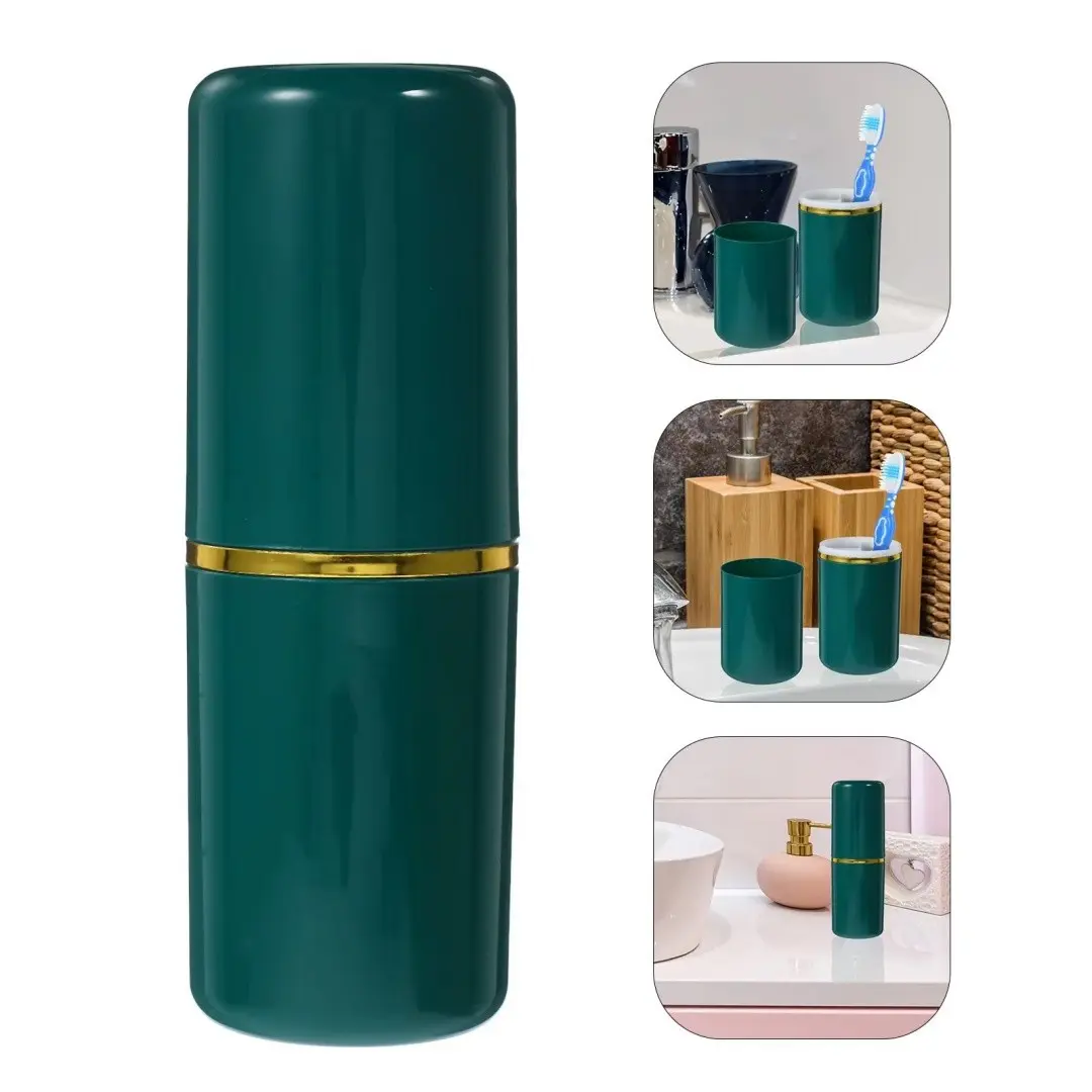 Portable Travel Toothbrush and Toothpaste Storage Kit with Toothbrush, Toothpaste, and Mouth Cup, Lightweight Odorless No Electric Needed, Ideal for Family Outdoor Use and Holiday Gifts, Modern Design