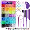 【Black Friday】Hair Styling Accessory Kit, Hair Ties, Rat Tail Combs, Edge Brushes and Styling Tools, No-Heat Hair Accessories for Girls and Women #GLOBAL PICKS