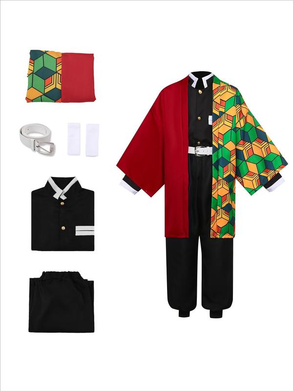 Anime Tomioka Giyuu Cosplay Costume, Demon Slayer Kimetsu No Yaiba Role Play for Adults, Halloween Carnival Clothing, Slim-Fitting Geometric Pattern, Costume Outfit Anime Tomioka Giyuu Cosplay Costume, Demon Slayer Kimetsu No Yaiba Role Play for Adults, Halloween Carnival Clothing, Slim-Fitting Geometric Pattern, Costume Outfit