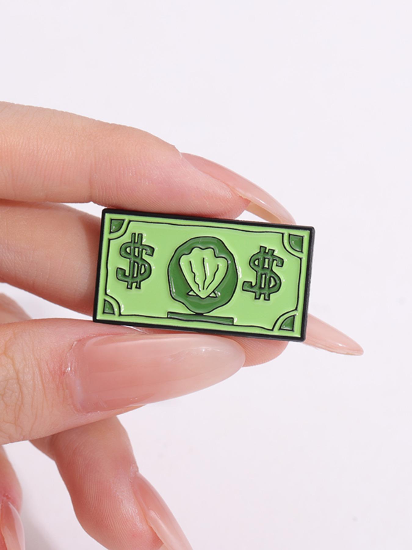 Creative Dollar Money Design Brooch, Fashion Alloy Badge for Daily Clothing Decor, Trendy All-match & Exquisite Brooch for Birthday Gift, Pin, Charms, Jewelry Accessories, Decoration, Durable Metal Pins