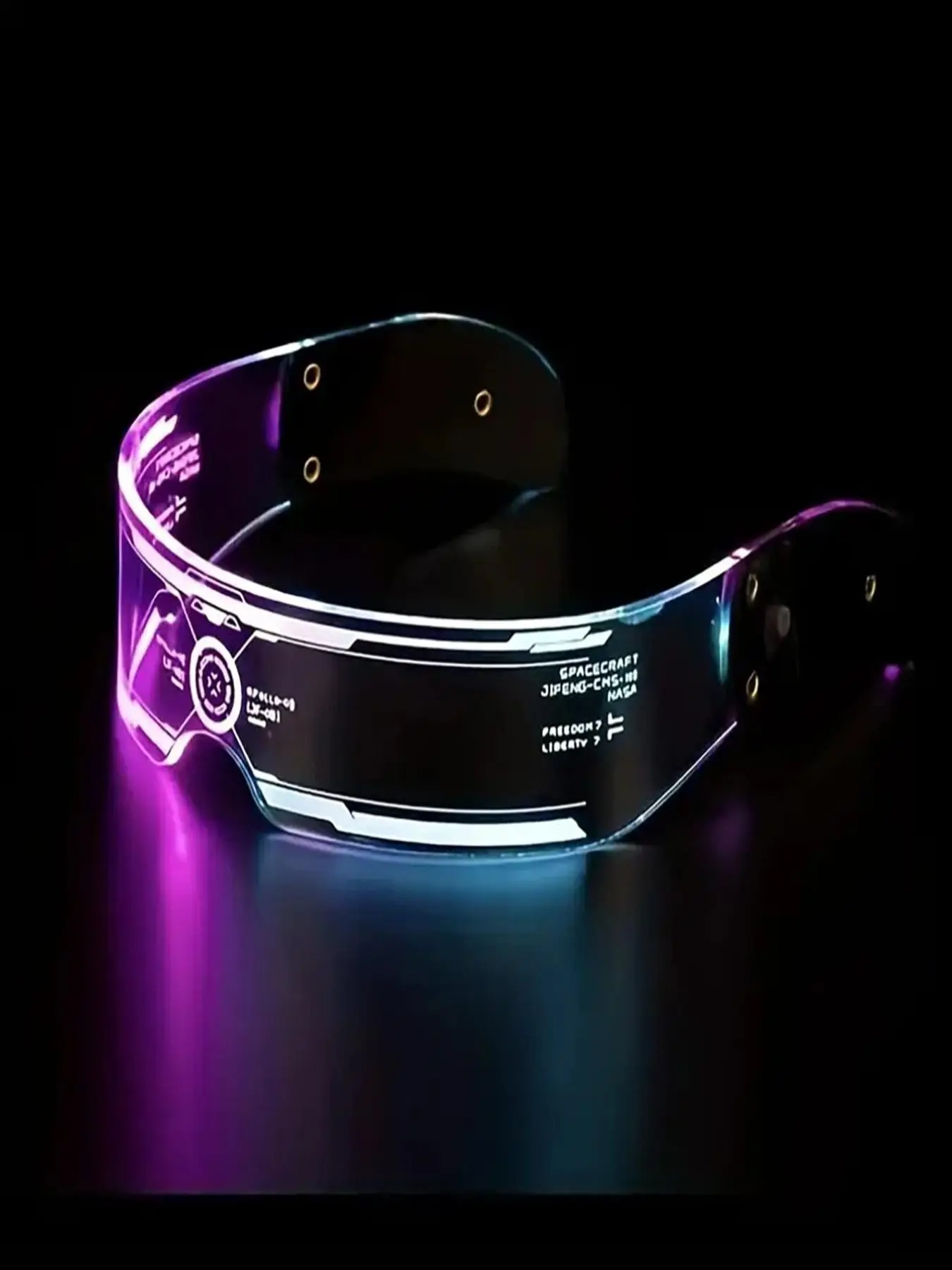 Future Technology Street Style Luminous Sunglasses, 1 Pair Trendy Retro Sunglasses, Fashionable Sunglasses for Men & Women for Party & Daily Use