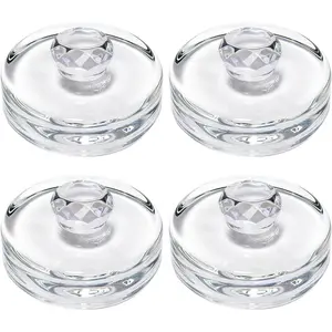4 Pack Fermentation Weight with Easy Grip Handle,Glass Fermenting Weights for Wide Mouth Mason Jars,Glass Fermentation Kit for Sauerkraut,Pickles