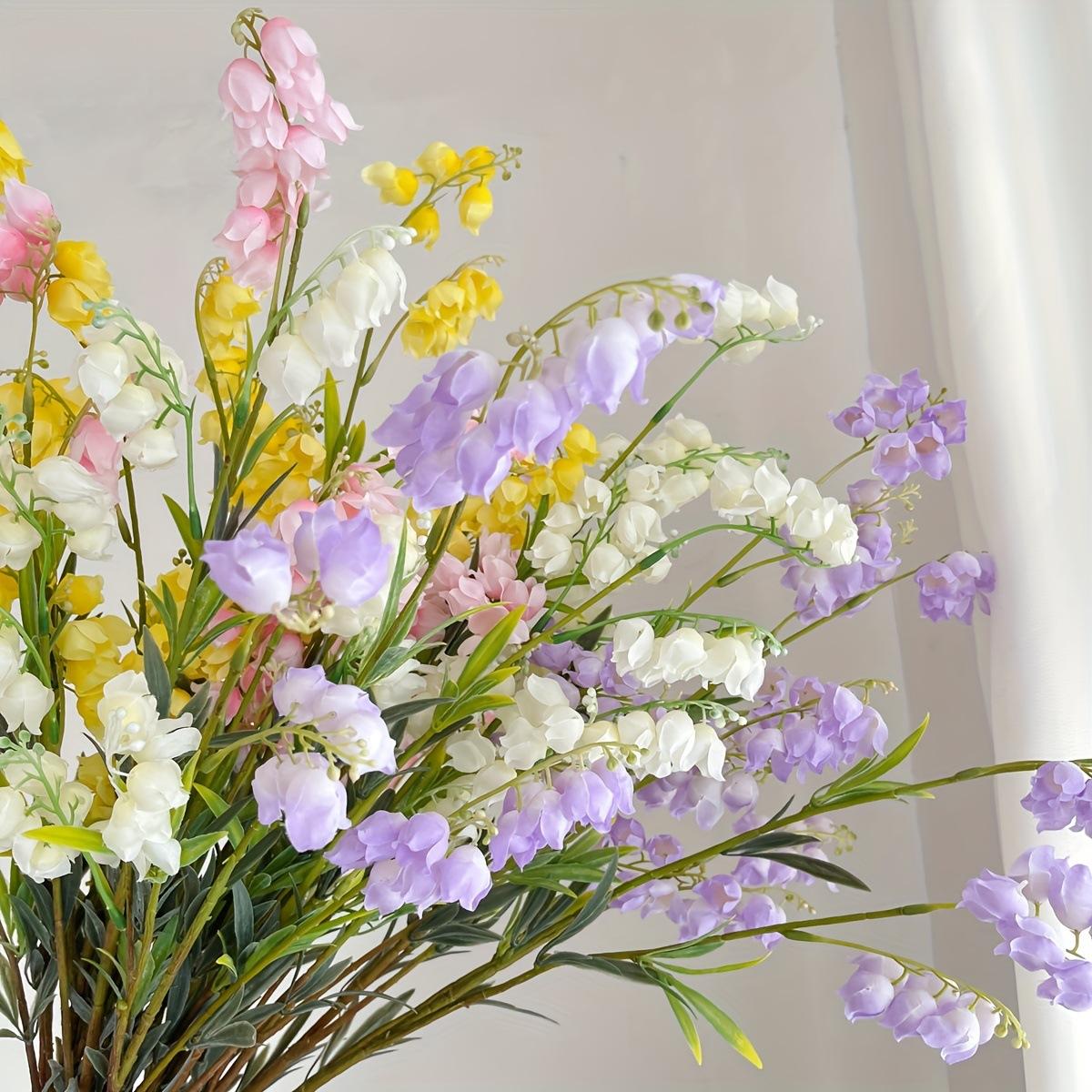 Dreamy Long Branch Bellflower Wind Chime Fake Flowers Factory Direct Soft Decor Garden Decoration, Beautiful Artificial Plant