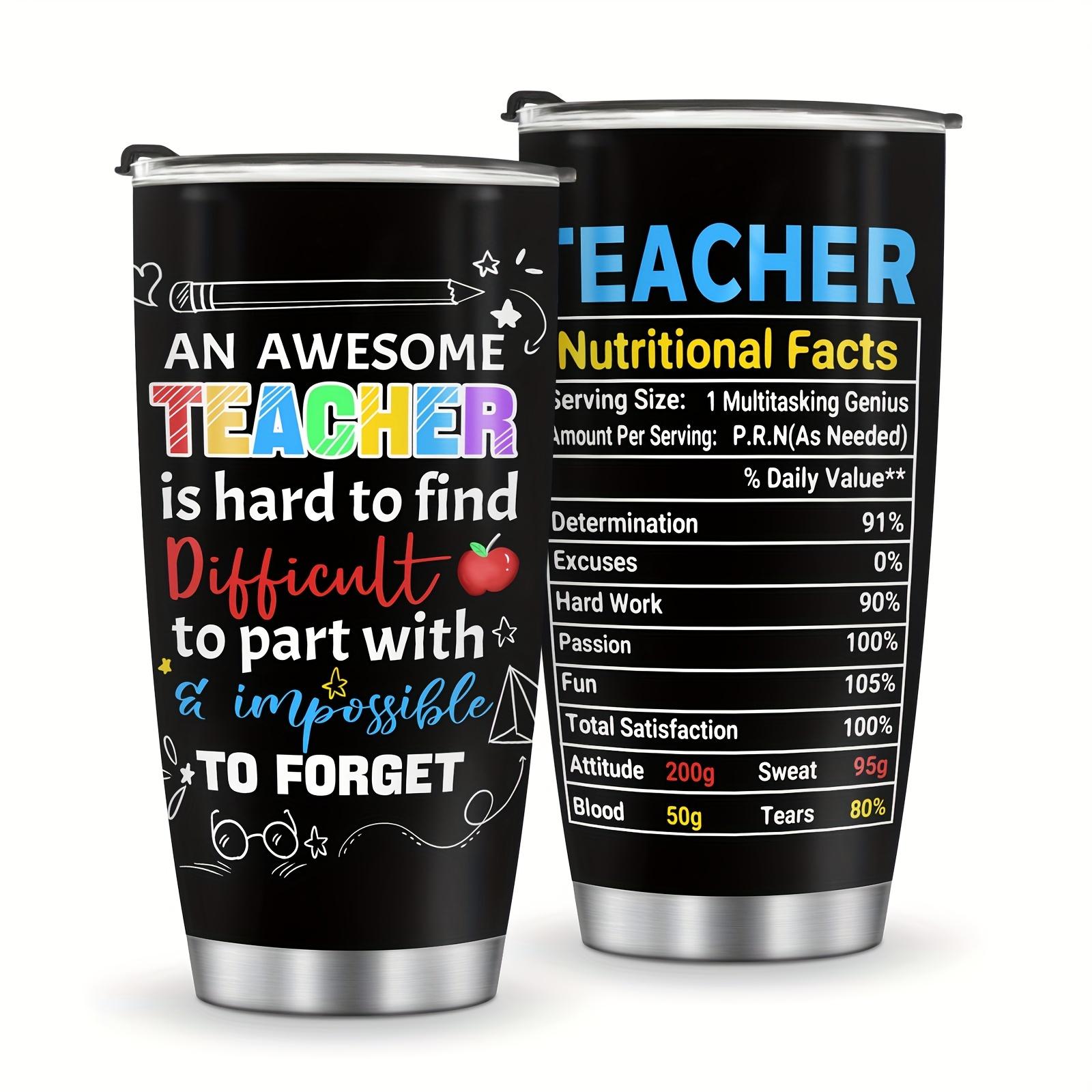 Foloda-Fun Teacher Tumbler Stainless Steel 20oz with Lid, Teacher Coffee Mug-Teacher Travel Cup-Teacher's Accessories Gifts for Women Men Teacher Roommate for Christmas Birthday Teachers 'Day Perfect Art Gifts Outdoor Travel Cup-Keep Drink Hot&Cold