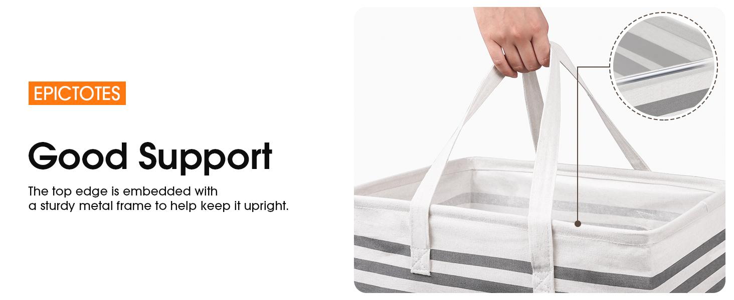 2 Pack Large Laundry Baskets, Laundry Hampers, Freestanding Waterproof Collapsible Clothes Bag with Extended & Reinforced Handles - Clothes Basket for Dorm, Bathroom, Home (Light Grey/75L)