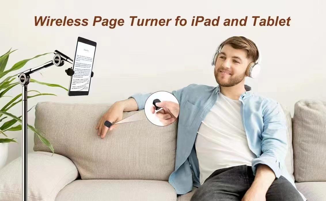 Tiktok Scrolling Ring Tiktok Remote Control Is Suitable for Iphone, iPad Bluetooth Page Turning Ring Roller, Both Camera Shutter, Short Video and Music Remote Control Function, Compatible with Ios and Android Phones