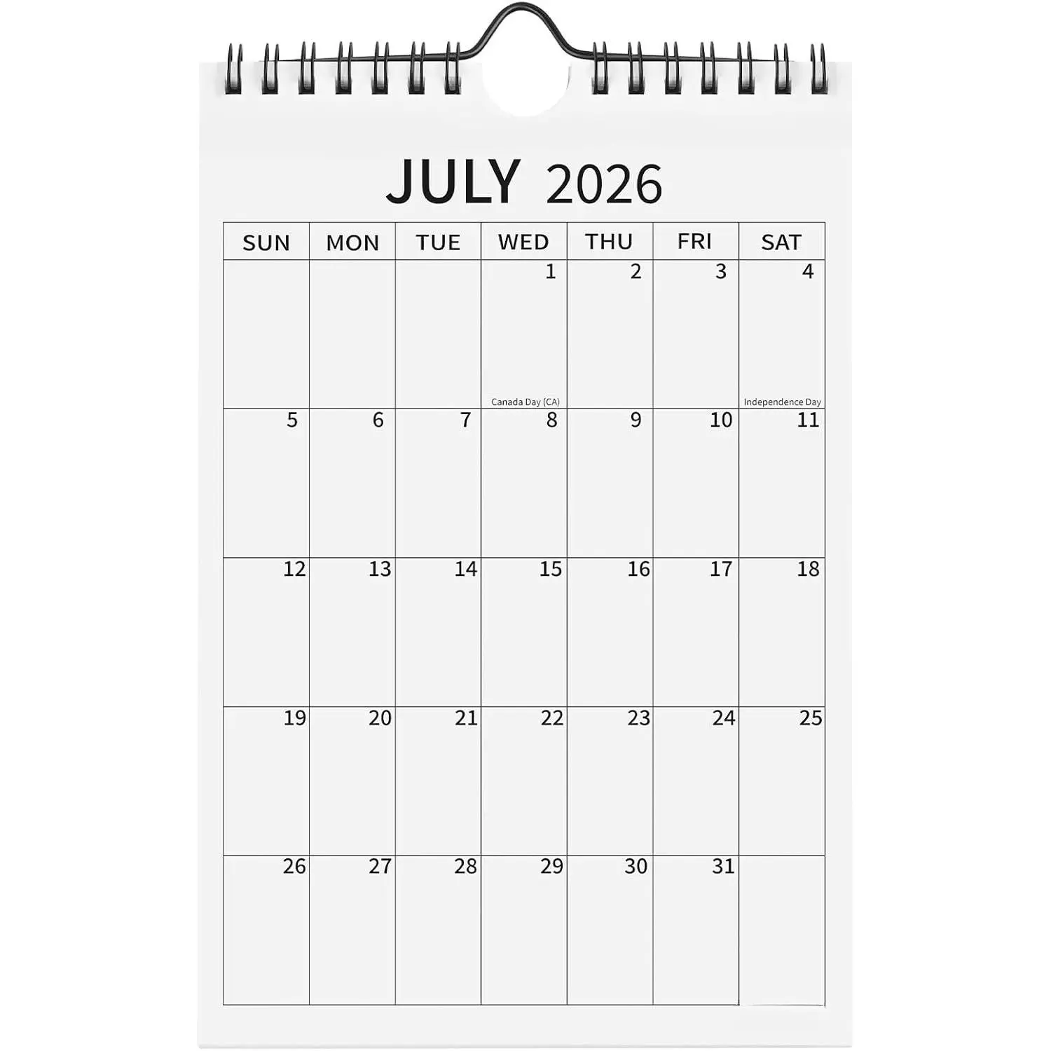 Small Wall Calendar 2026-2028, 24 Months 6''x9'' Mini Calendar July 2026 to June 2028, Minimalist Little Notepad Calendar for Fridge, Work, Desk