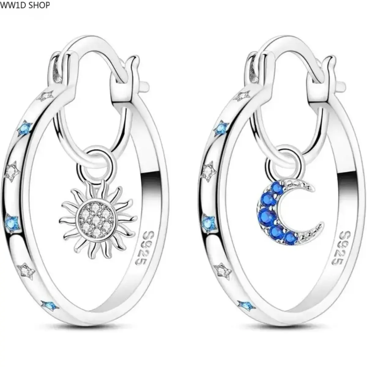 Women's Silver Twisted Hoop Earrings with Cubic Zirconia Inlay, Medium Lightweight Costume Jewelry for Daily Wear and Outfits