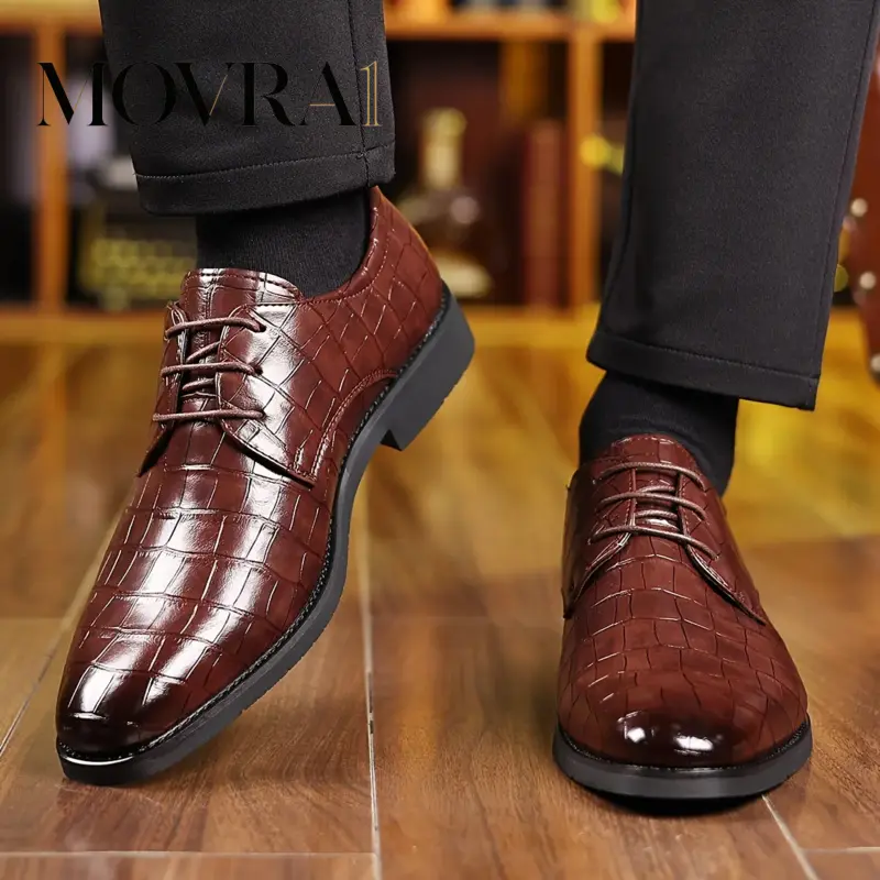 MOVRA1 Men's plus Size Fashionable Simple Oxford Shoes, Comfortable and Non-Lace-up Rubber Sole Dress Shoes, Men's Formal Wear Shoes Dress Shoes