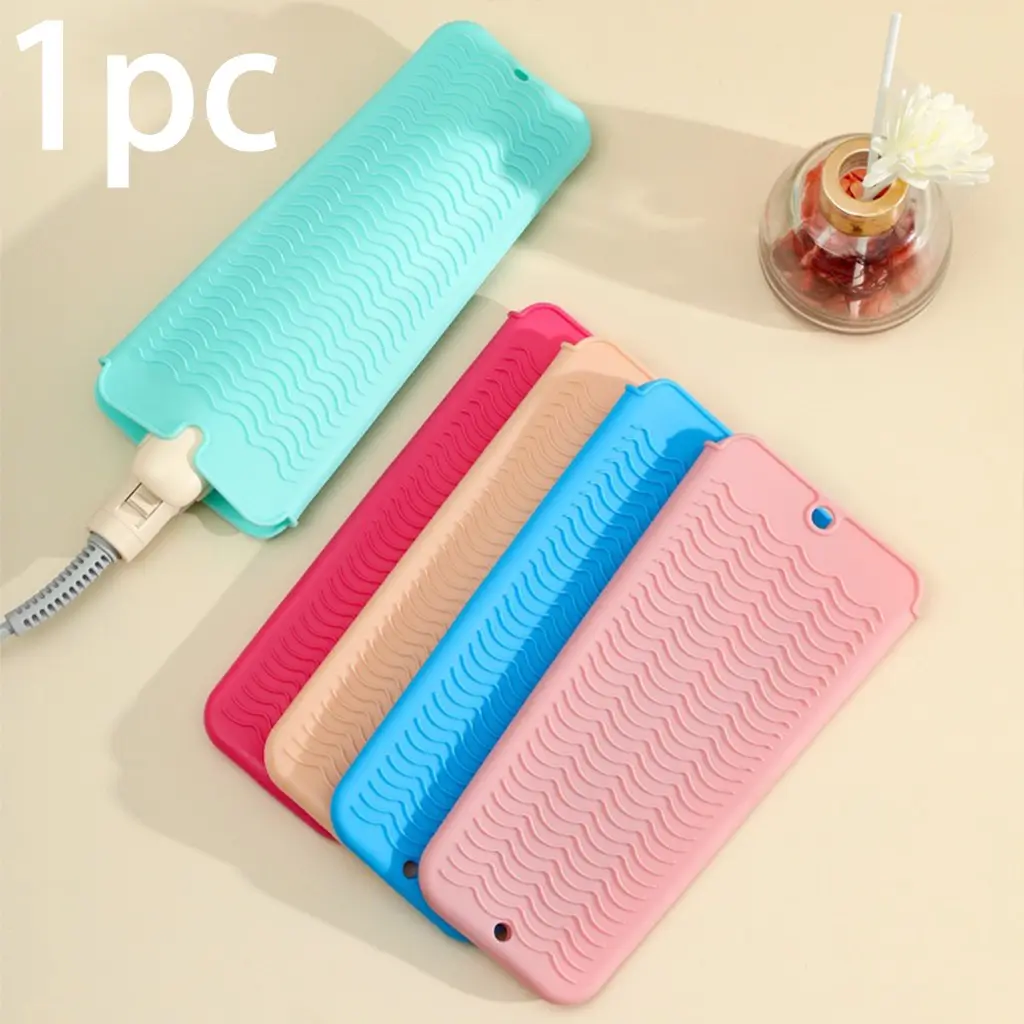 Suspension Silicone Heat-Resistant Pad, Hair Straightener Storage Bag Set, Mini Bag for Hair Dryer, Curling Iron, Travel Makeup Brush Holder