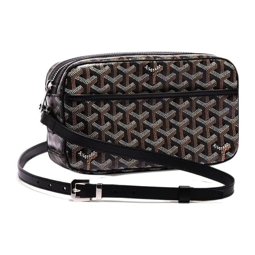 Goyard Cap-Vert Monogram Canvas and Leather Messenger Bag for Men and Women – Small Size, Multiple Colors