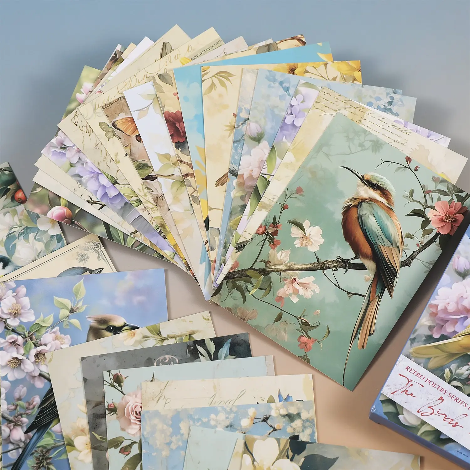 15 Pieces Paper Mr. Vintage Poem Series Retro Postcards, Decorative Cards, Perfect for Home Decoration, Unique Gift Idea