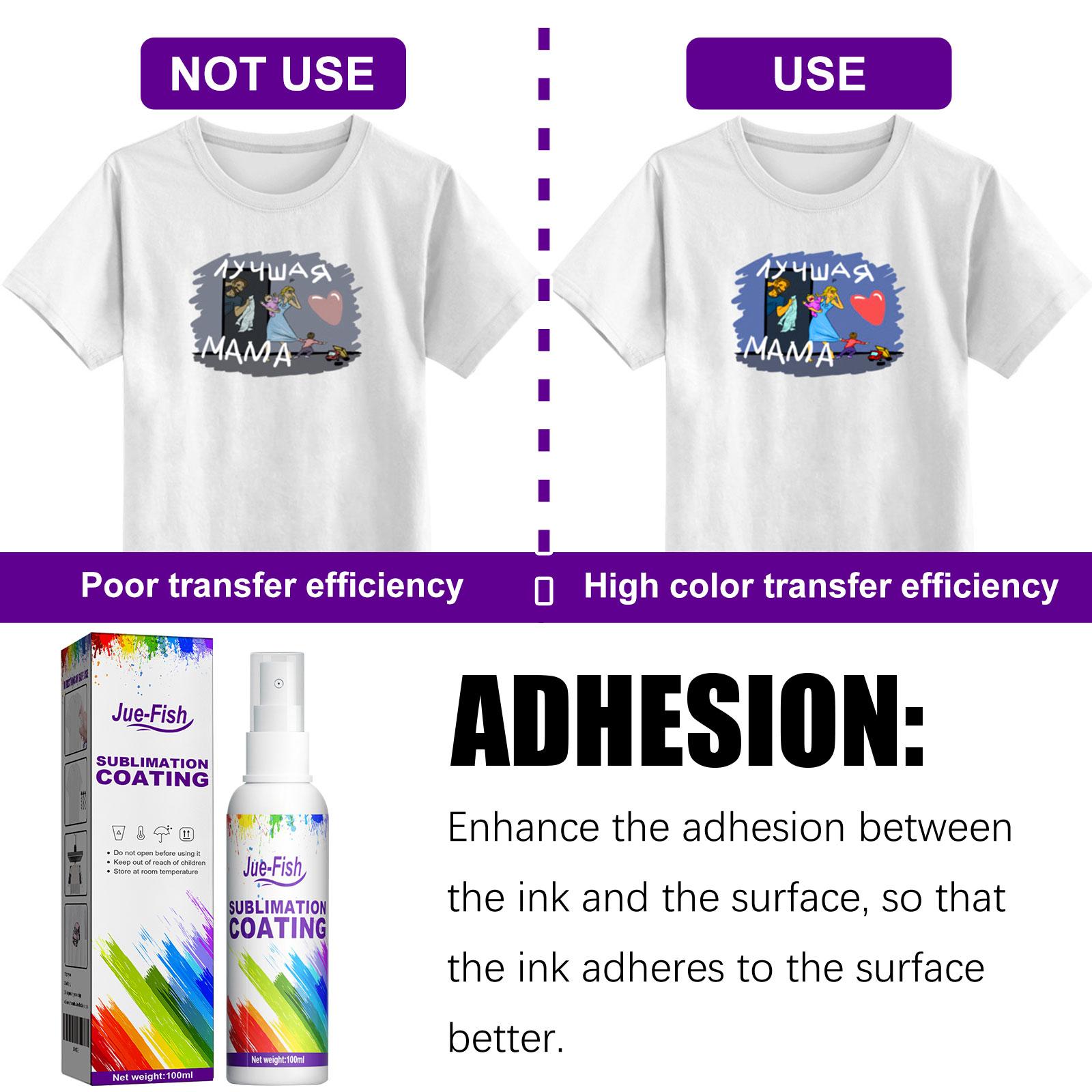 Sublimation Coating Spray Clothing Heat Transfer Printing Thermal Transfer Wear-Resistant Stain-Proof Multi-Purpose Good Adhesion home essentialsbedroom decor