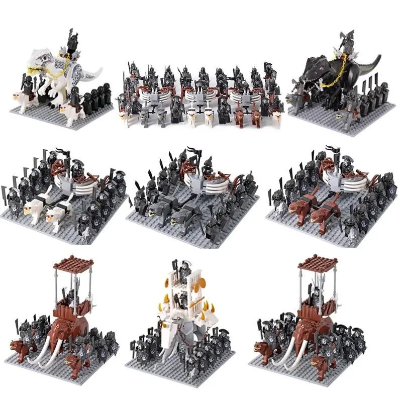 2026 new hot item Lot The Elves Soldier Orcs Army Figures LOTR Armor Guard Warrior Archer Medieval Knights  Building Blocks Bricks toys gifts