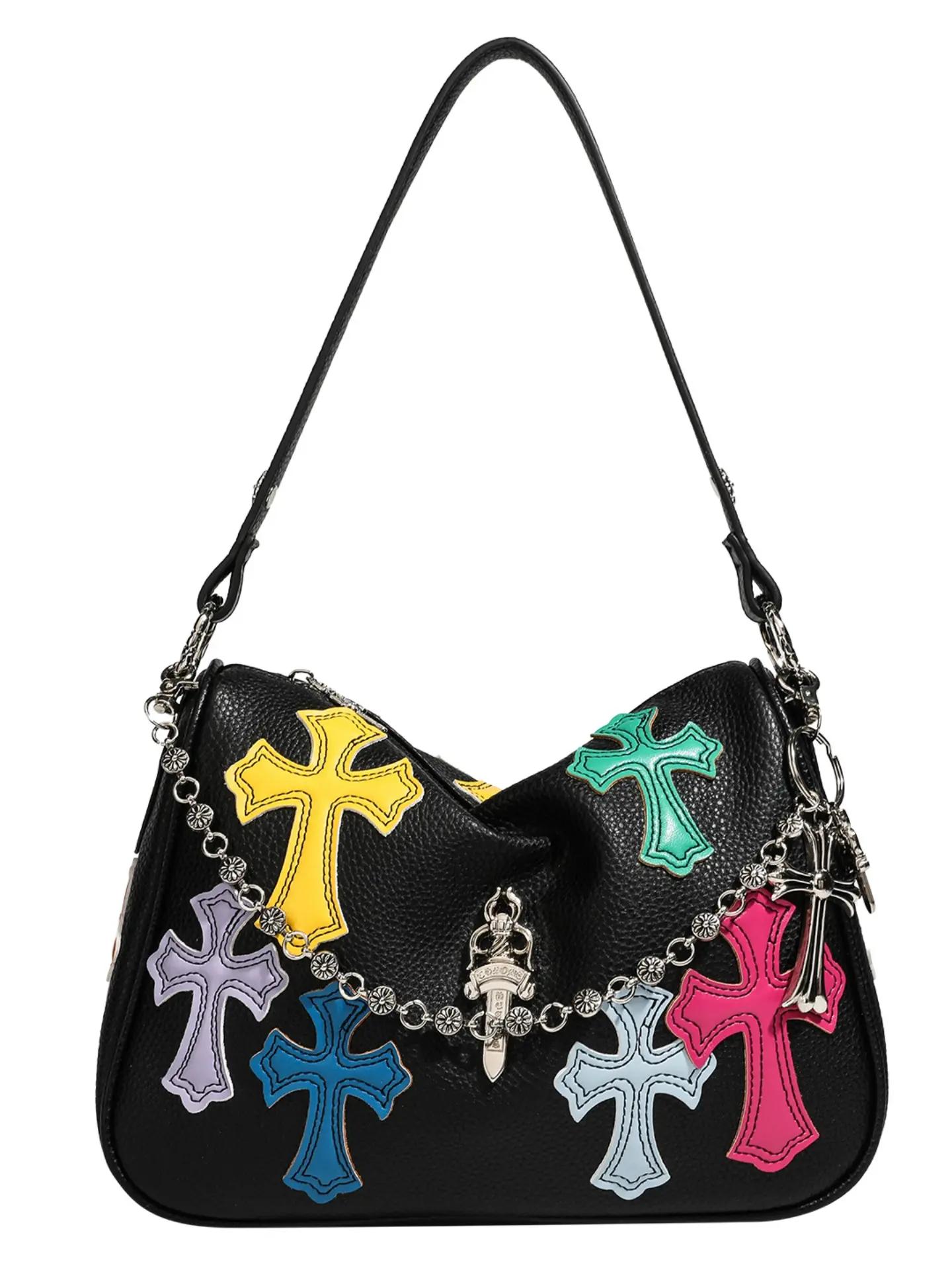 New Arrival Unique Design High-End Fashion Versatile Chain Crossbody Bag, Commuter Multi-Purpose Handbag, Single Shoulder Bag, Embellished Shoulder Bag, Everyday Crossbody Bag
