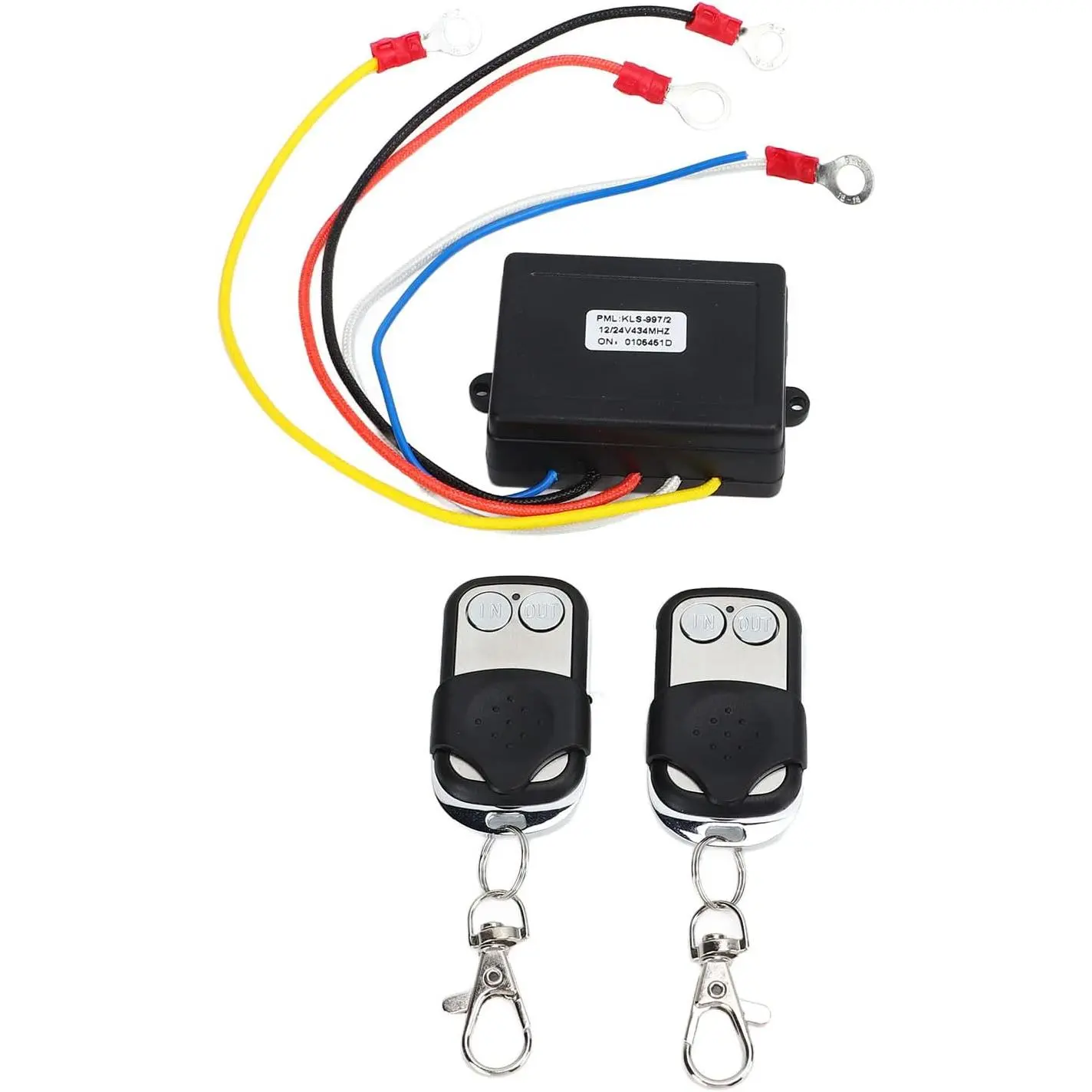 Wireless Winch Remote Control Kit, 12V 24V Universal Winch Wireless Remote Control Switch Receiver Kit for Truck ATV SUV