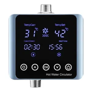 VEVOR Digital Smart Instant Hot Water Recirculating Pump Kit, with Built-in Thermostat, Timer, Digital Screen, Under Sink Recirculation Circulation Circulator Pump System, for House Water Heaters