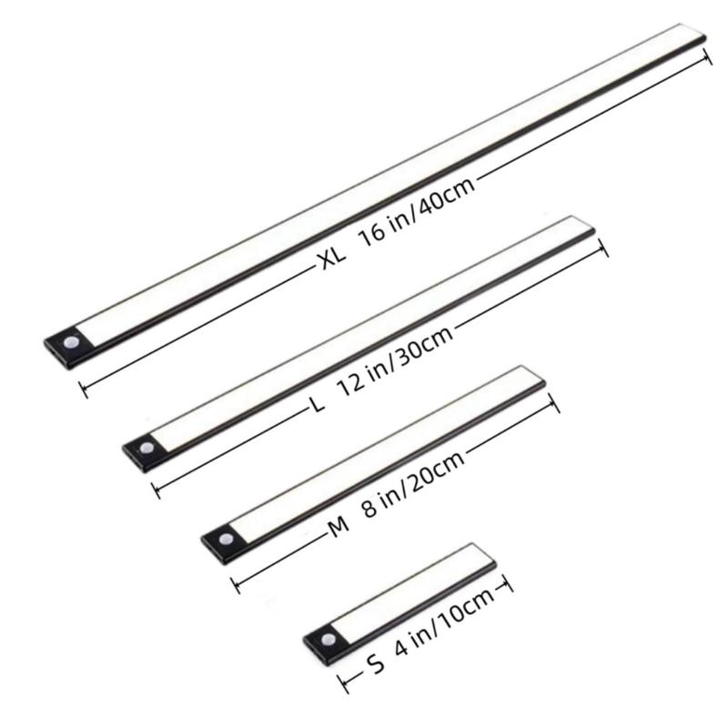 LED Motion Sensor Cabinet Light for Fall, Under Cabinet Closet Light, Waterproof LED Strip Light for Kitchen, Bathroom, Closet, Hallway, Stairway & Garage, Wall Mounted LED Lights, Home Essentials