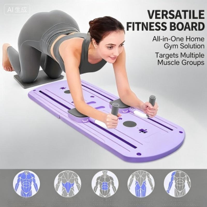 Portable Folding Fitness Board with Resistance Bands, Quiet Slide Track Training Board for Home, Yoga & Daily Exercise Portable Foldable Electric Scooter neon black scooter