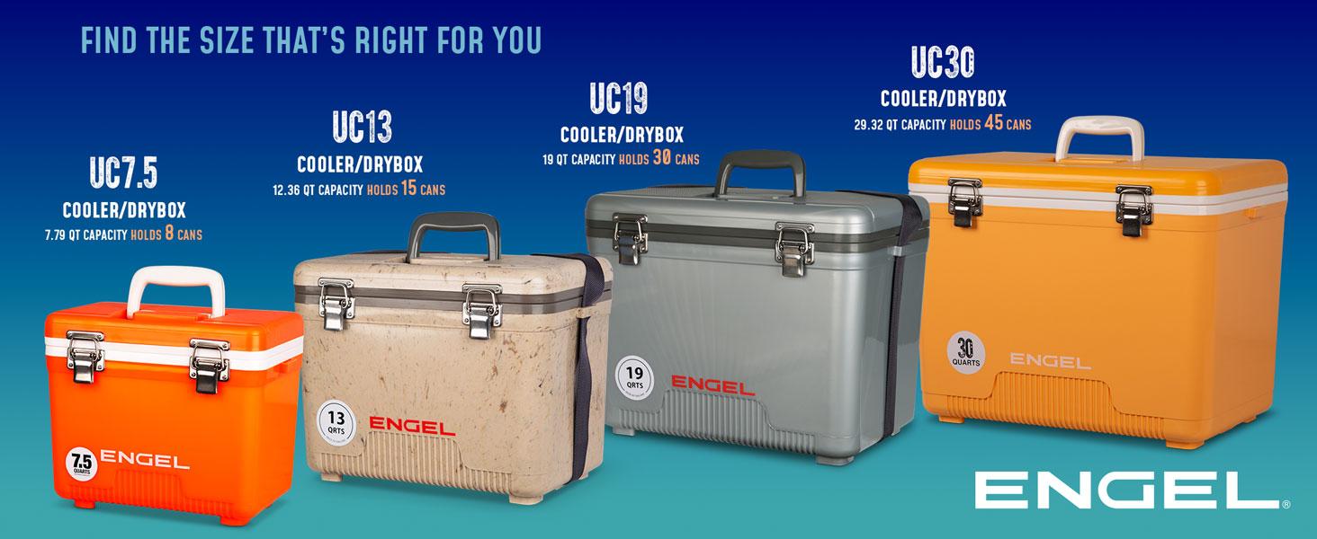 7.5qt Leak-Proof, Air Tight, Drybox Cooler and Small Hard Shell Lunchbox for Men and Women
