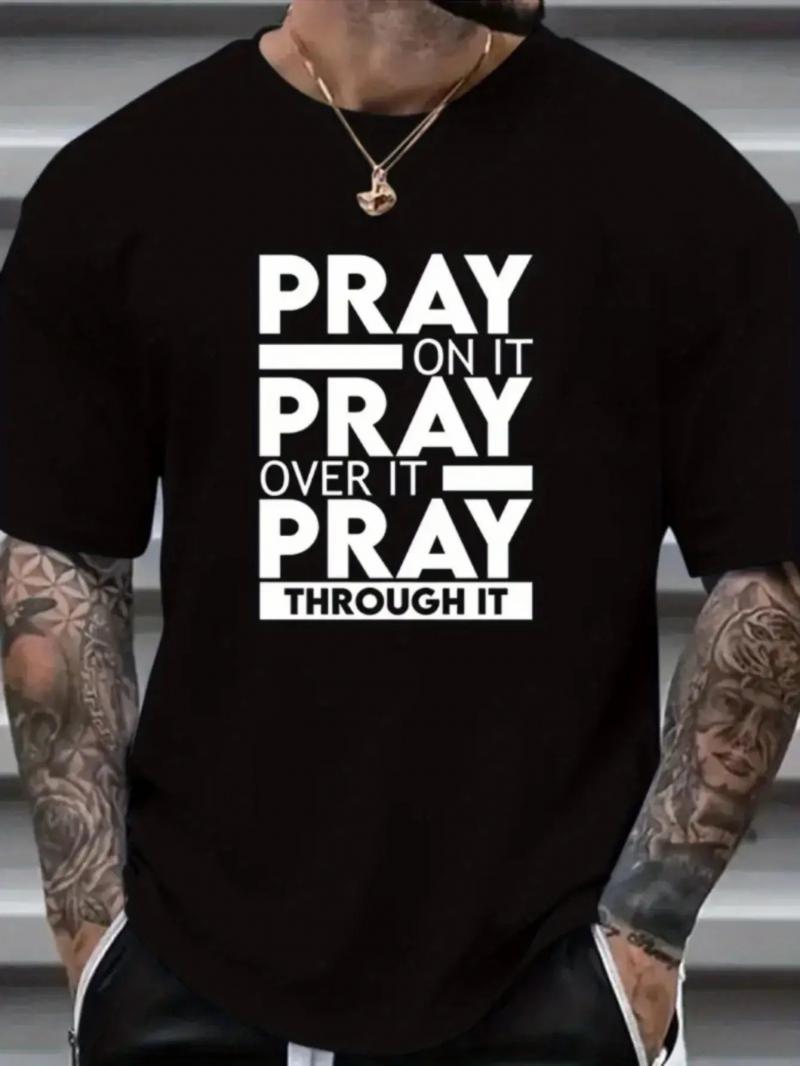 Men's large-size casual printed round-neck T-shirt with slight elasticity – perfect for summer wear. This T-shirt is soft on the skin, breathable, and effective at wicking away sweat.