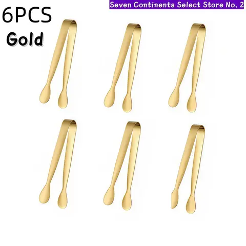 6pcs Luxury Utensil Holder Set, Stainless Steel Food Clip, Durable Coffee Sugar Clips, Perfect for Weddings, Home Parties, Dishwasher Safe, Tongs