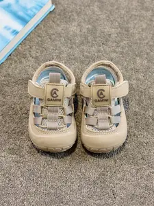 Baby Sandals with Mesh Weave, Anti-Collision Round Toe, Easy-On Velcro, Soft PU Leather Sole, Three Colors Available, Infant Learning Shoes, Kids Shoes